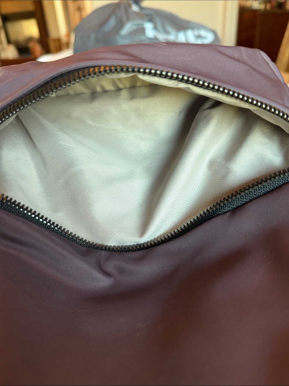 Tumi Women's Eggplant Nylon Backpack with Titanium-Tone Zipper Accents - Picture 10 of 13